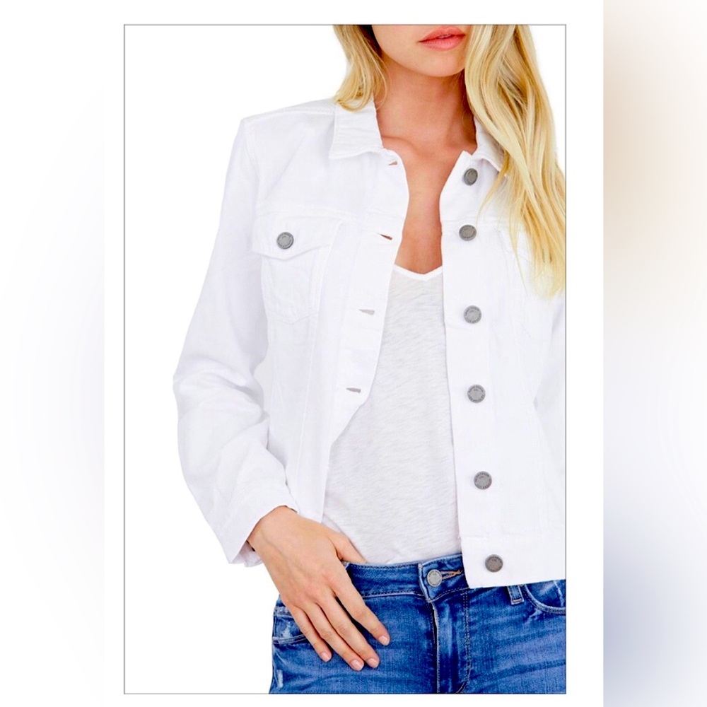 PAIGE White Denim Jacket Size Medium Relaxed Style